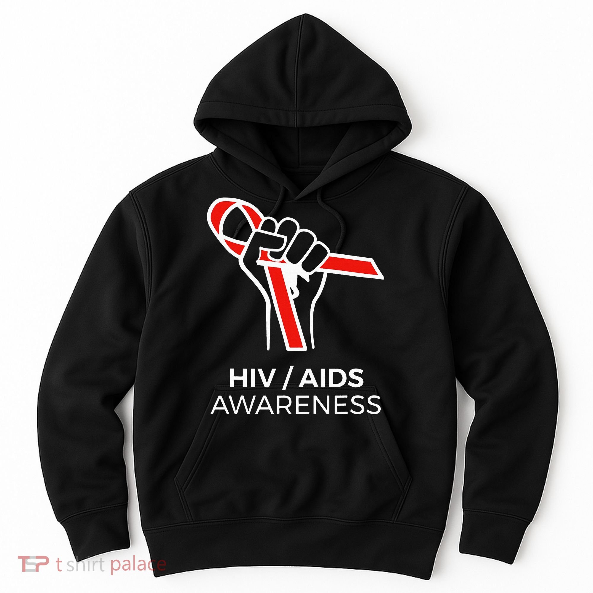 HIV Awareness Month Red Ribbon National AIDS Awareness Hoodie
