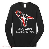 HIV Awareness Month Red Ribbon National AIDS Awareness Long Sleeve Shirt thumb 0