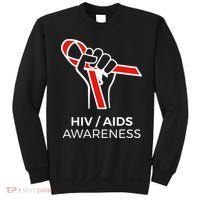 HIV Awareness Month Red Ribbon National AIDS Awareness Sweatshirt thumb 0