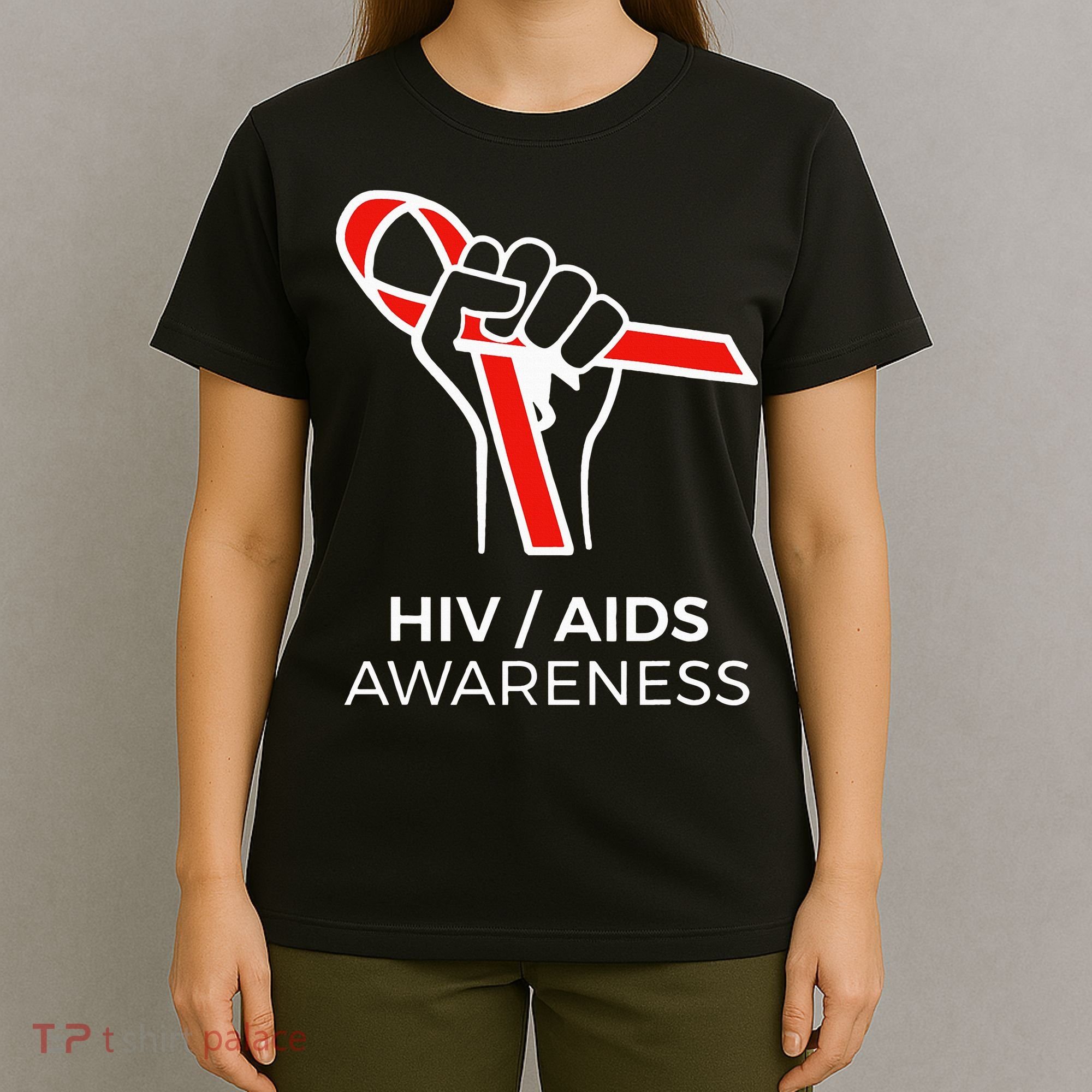 HIV Awareness Month Red Ribbon National AIDS Awareness T-Shirt