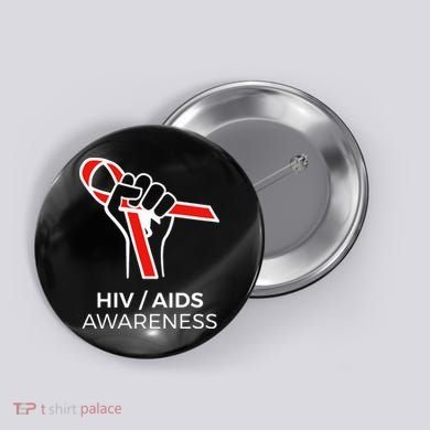 HIV Awareness Month Red Ribbon National AIDS Awareness Button