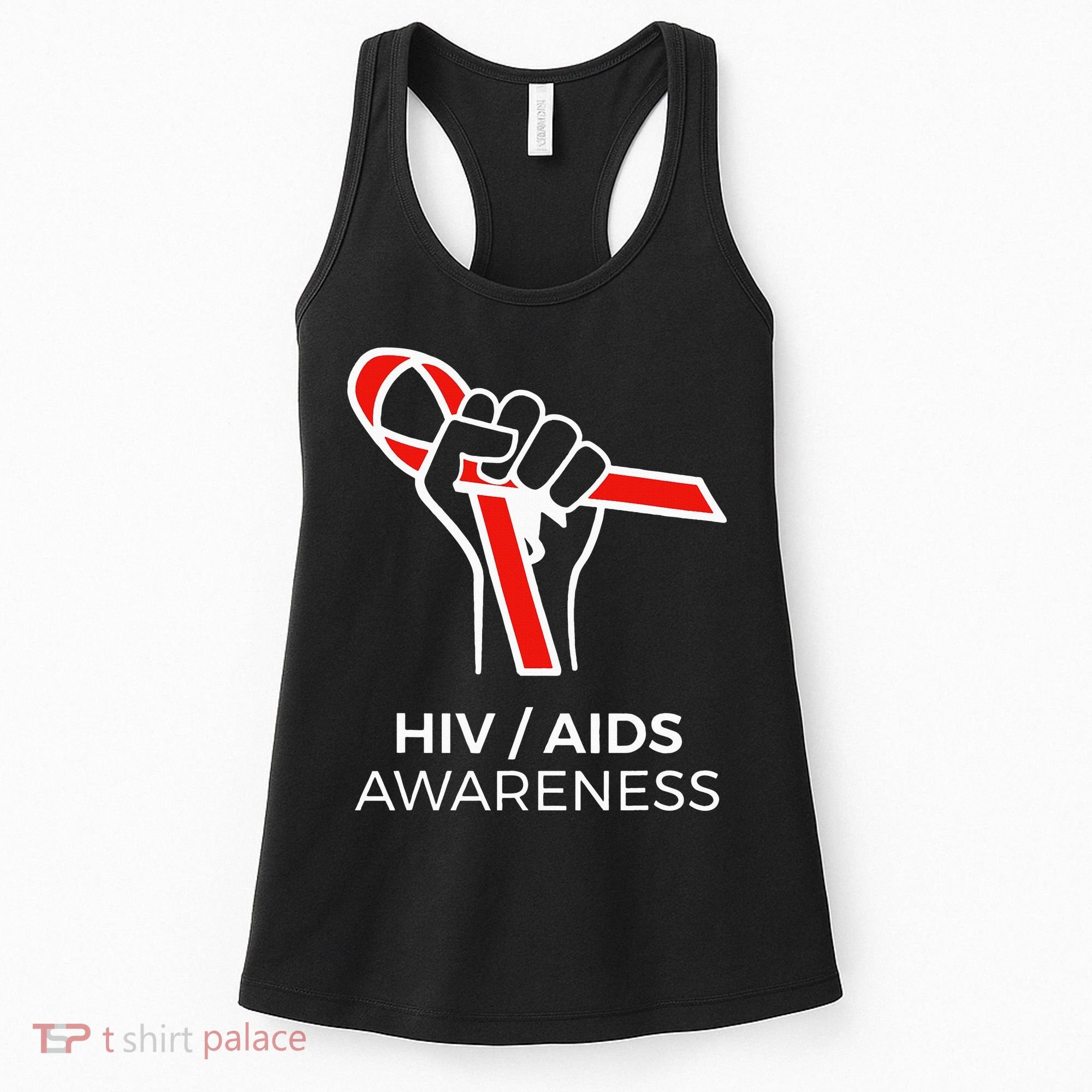HIV Awareness Month Red Ribbon National AIDS Awareness Women's Tank Top