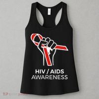 HIV Awareness Month Red Ribbon National AIDS Awareness Women's Tank Top thumb 3