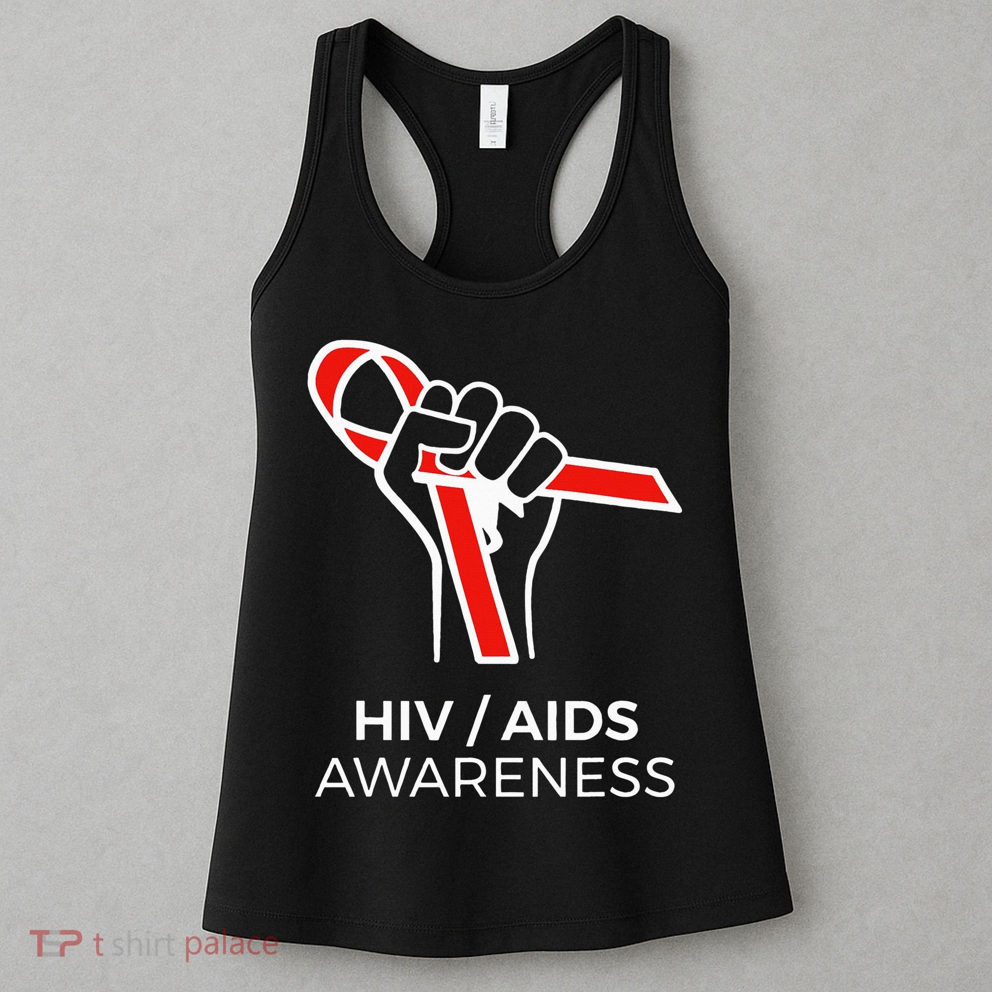 HIV Awareness Month Red Ribbon National AIDS Awareness Women's Tank Top