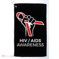 HIV Awareness Month Red Ribbon National AIDS Awareness Golf Towel thumb 0