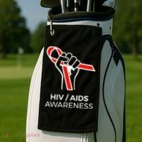HIV Awareness Month Red Ribbon National AIDS Awareness Golf Towel thumb 2