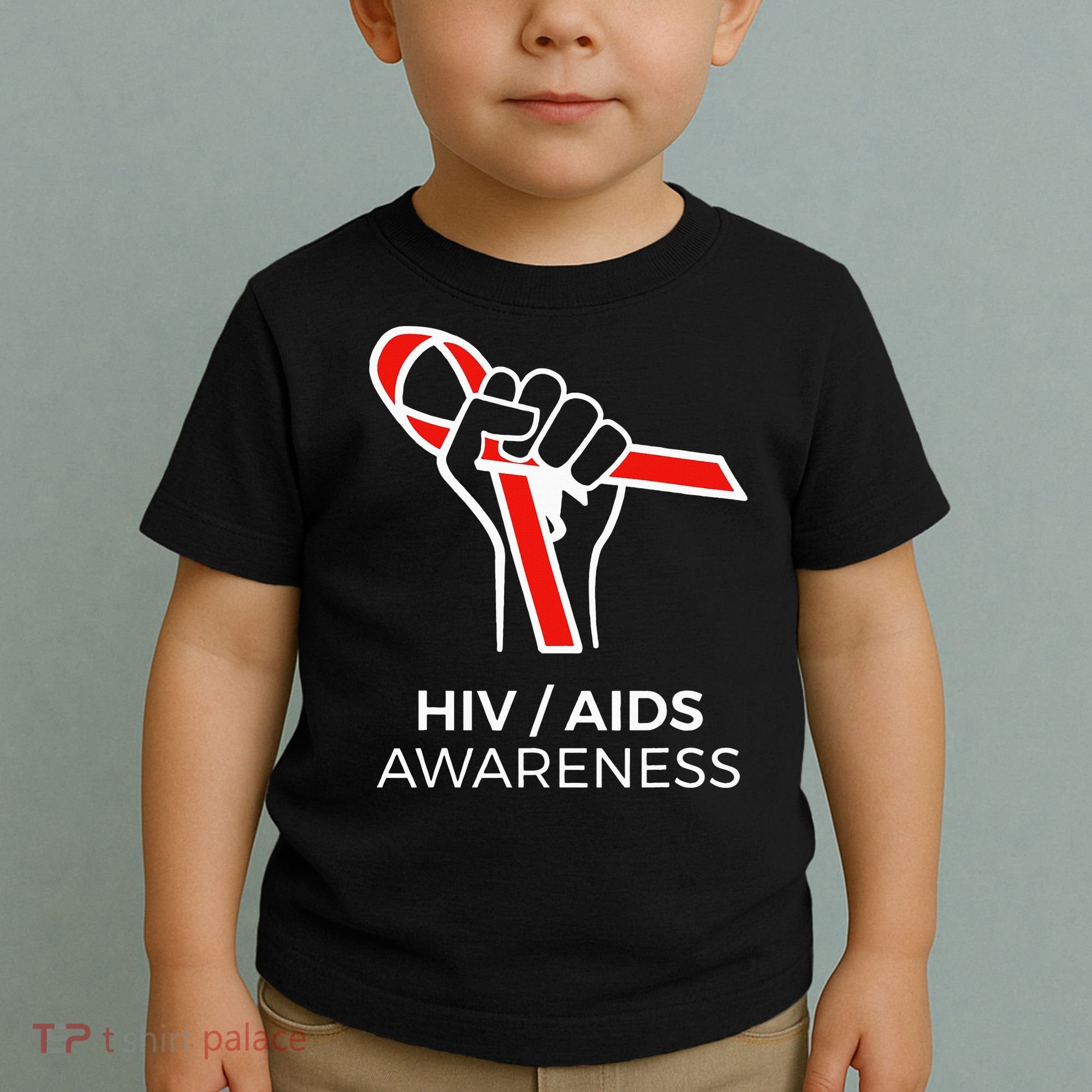 HIV Awareness Month Red Ribbon National AIDS Awareness Toddler T-Shirt