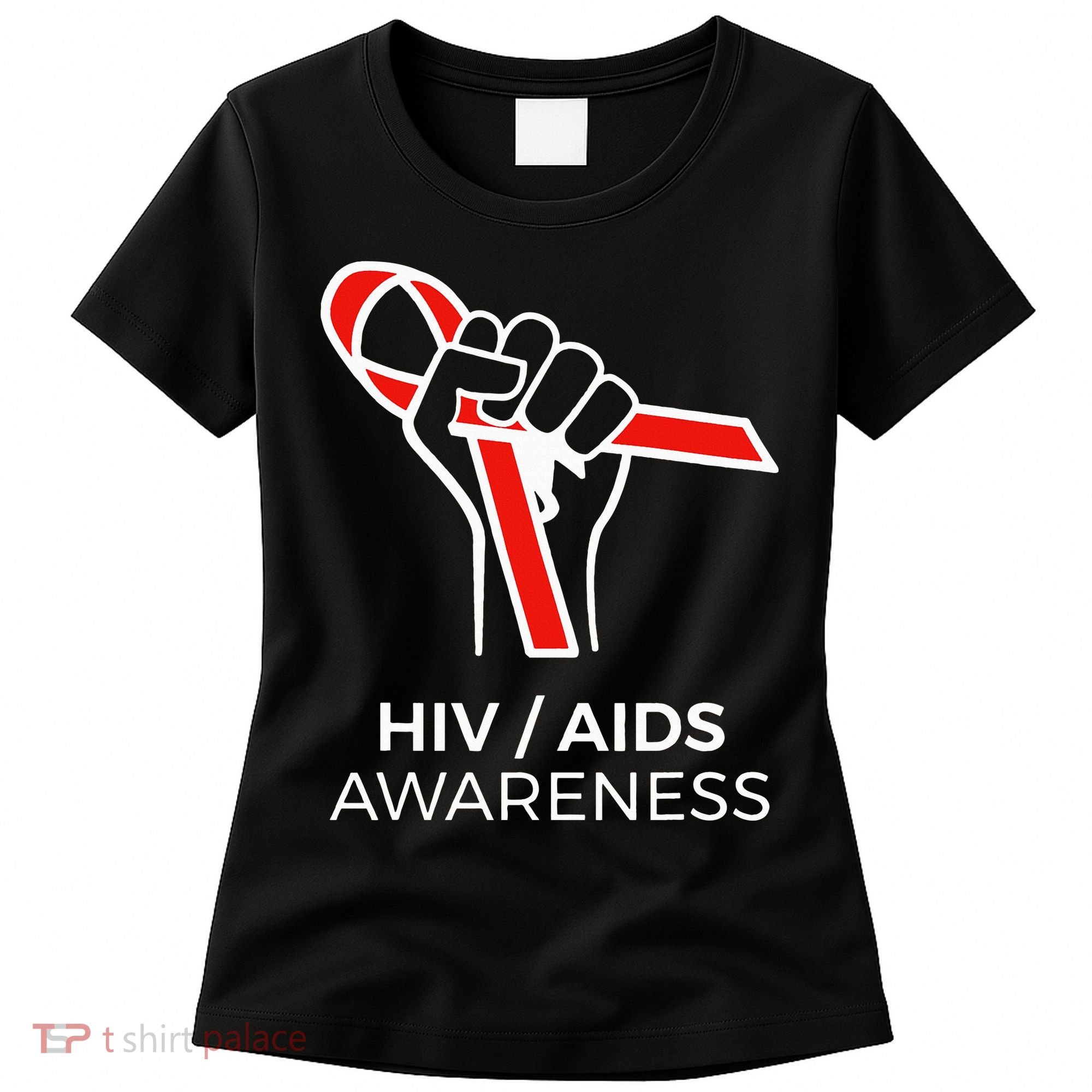 HIV Awareness Month Red Ribbon National AIDS Awareness Women's T-Shirt