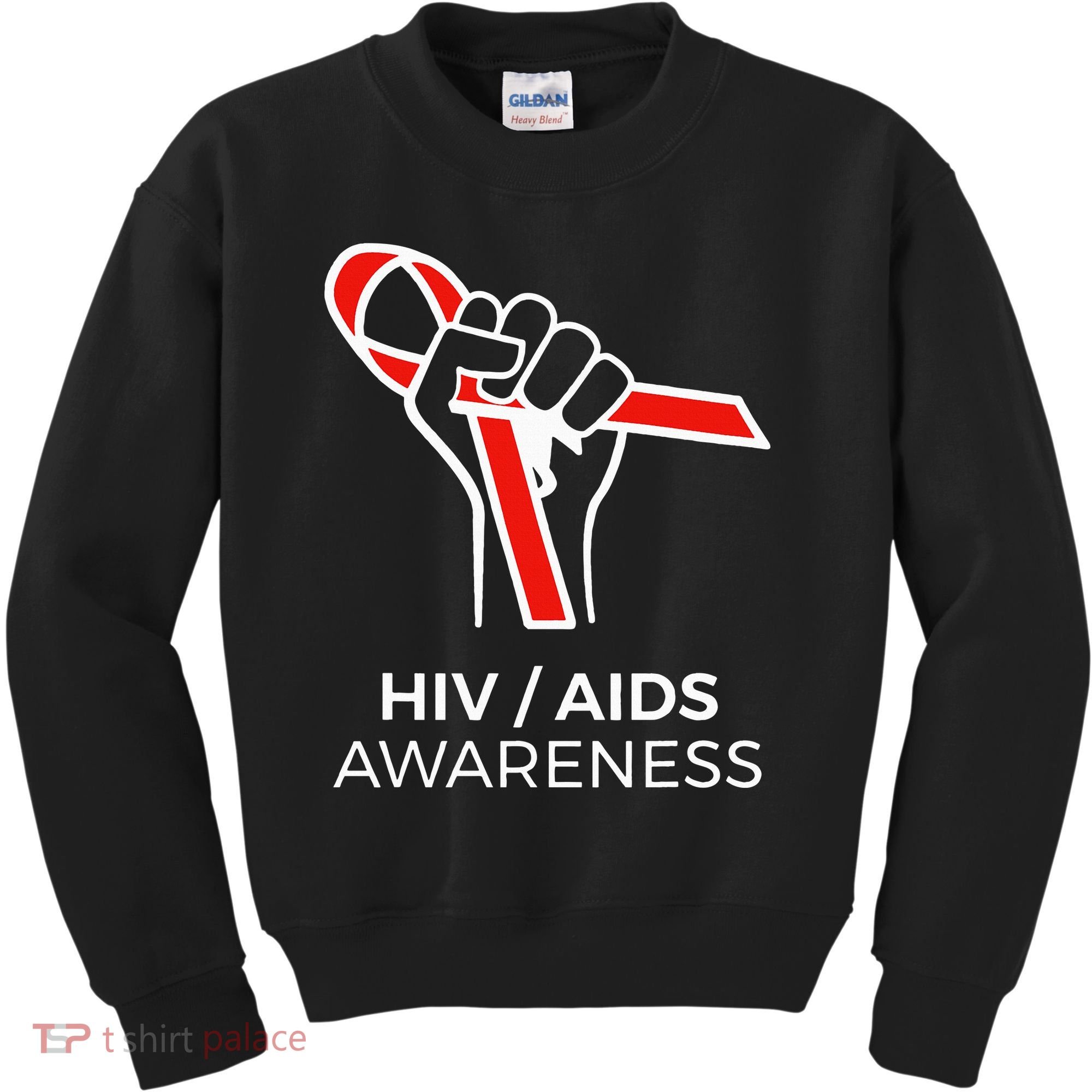 HIV Awareness Month Red Ribbon National AIDS Awareness Kids Sweatshirt