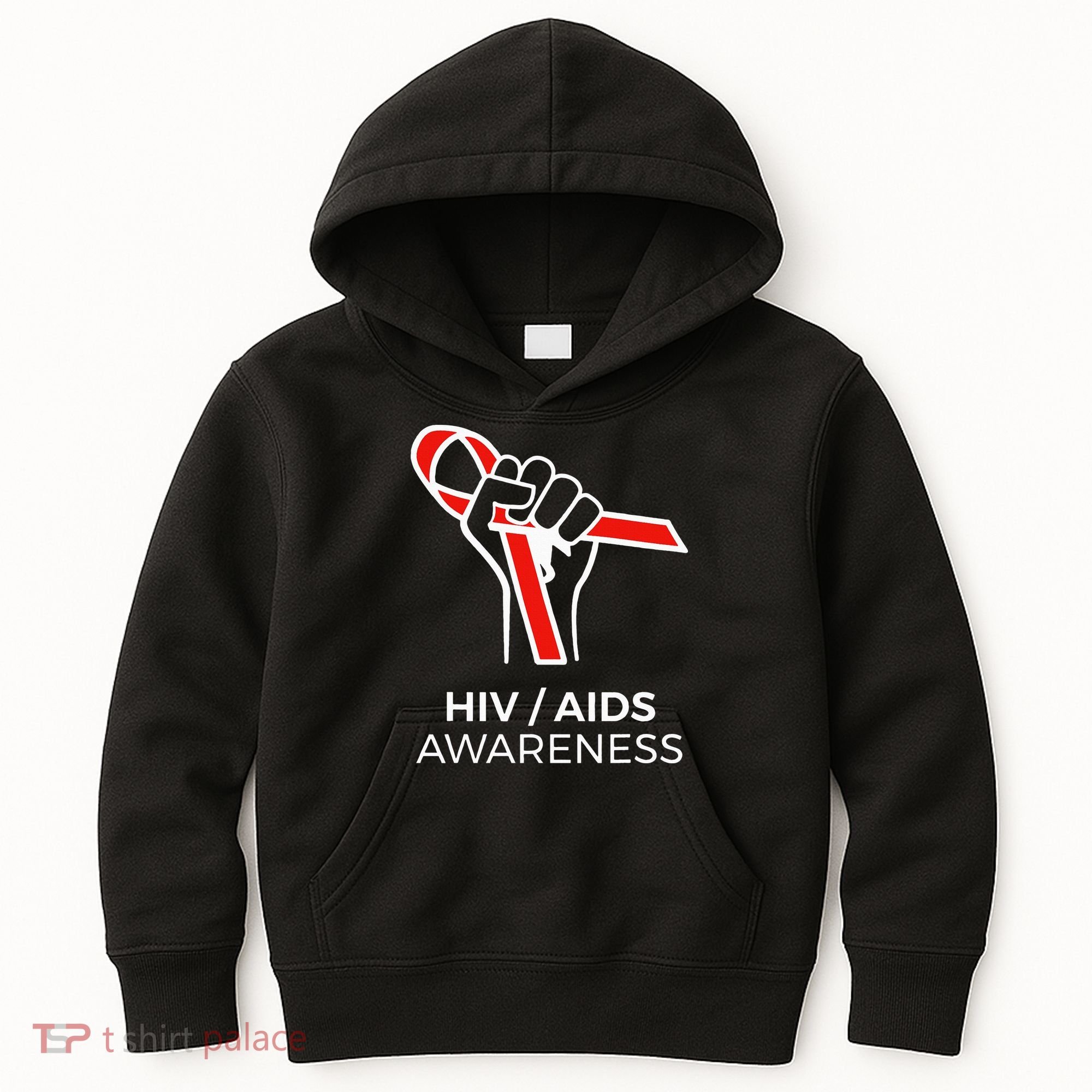 HIV Awareness Month Red Ribbon National AIDS Awareness Kids Hoodie