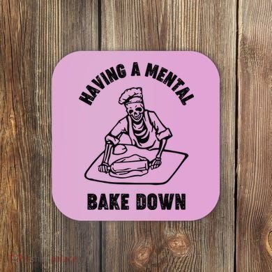 Having A Mental Bake Down Halloween Chef Coaster