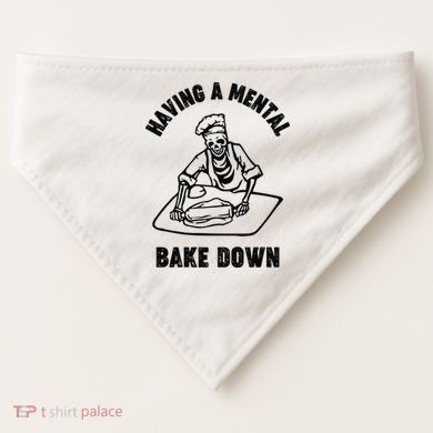 Having A Mental Bake Down Halloween Chef USA-Made Doggie Bandana