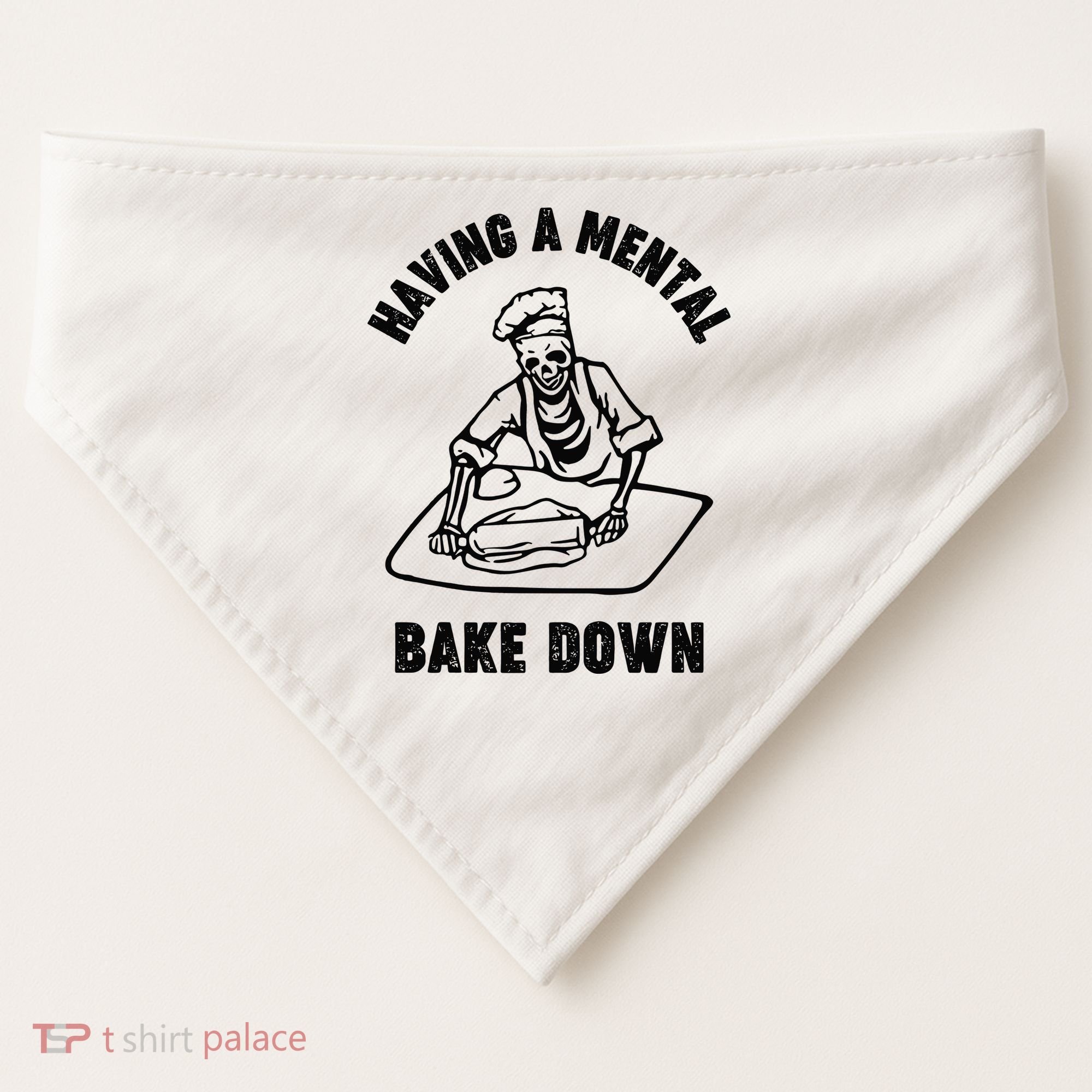 Having A Mental Bake Down Halloween Chef USA-Made Doggie Bandana