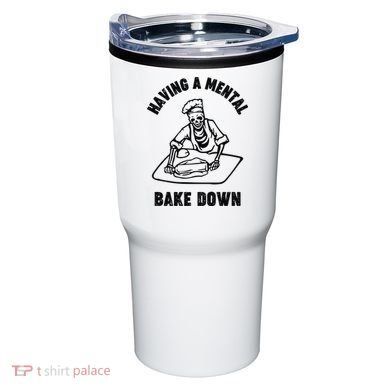 Having A Mental Bake Down Halloween Chef Tumbler