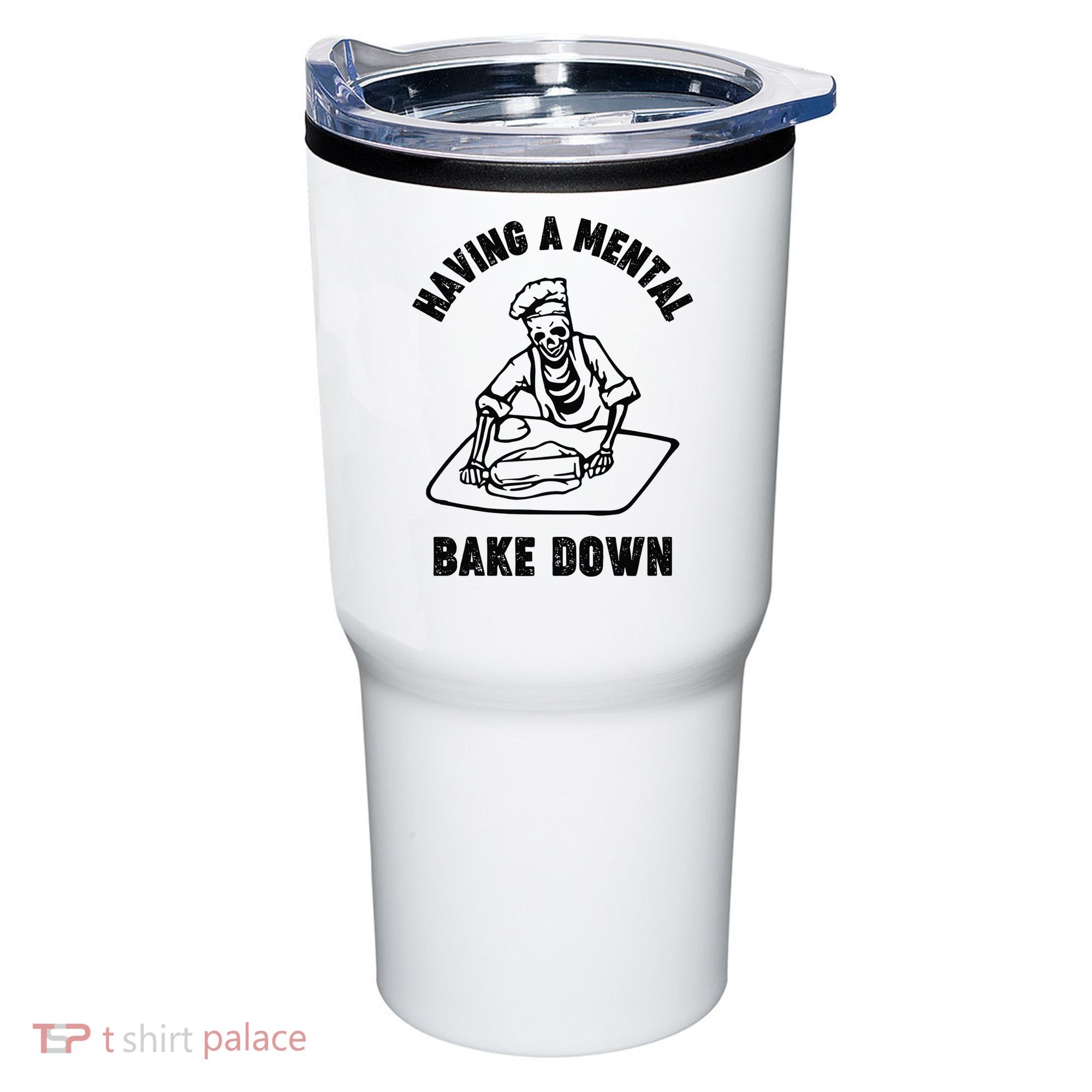 Having A Mental Bake Down Halloween Chef Tumbler