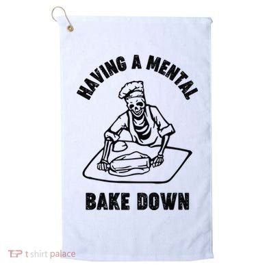 Having A Mental Bake Down Halloween Chef Golf Towel