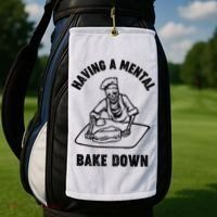 Having A Mental Bake Down Halloween Chef Golf Towel thumb 2