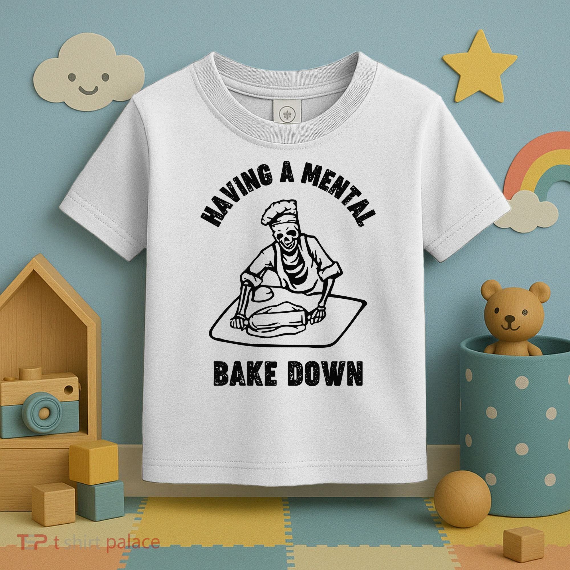 Having A Mental Bake Down Halloween Chef Toddler T-Shirt