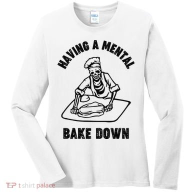 Having A Mental Bake Down Halloween Chef Women's Long Sleeve Shirt