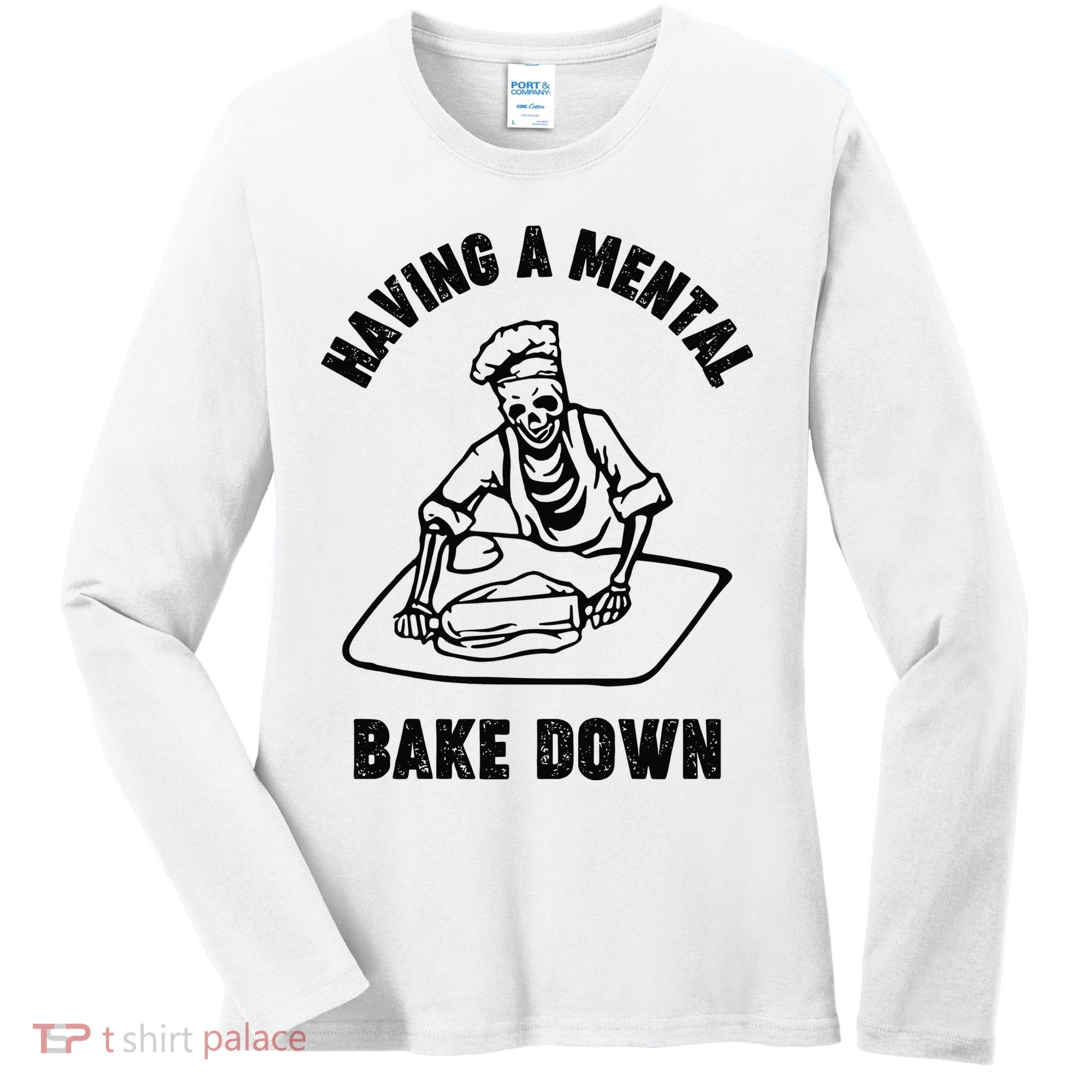 Having A Mental Bake Down Halloween Chef Women's Long Sleeve Shirt