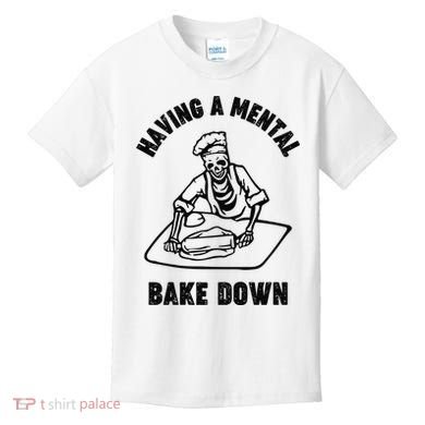 Having A Mental Bake Down Halloween Chef Kids T-Shirt