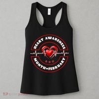 Heart Awareness Month February American Heart Health Emblem Women's Tank Top thumb 3
