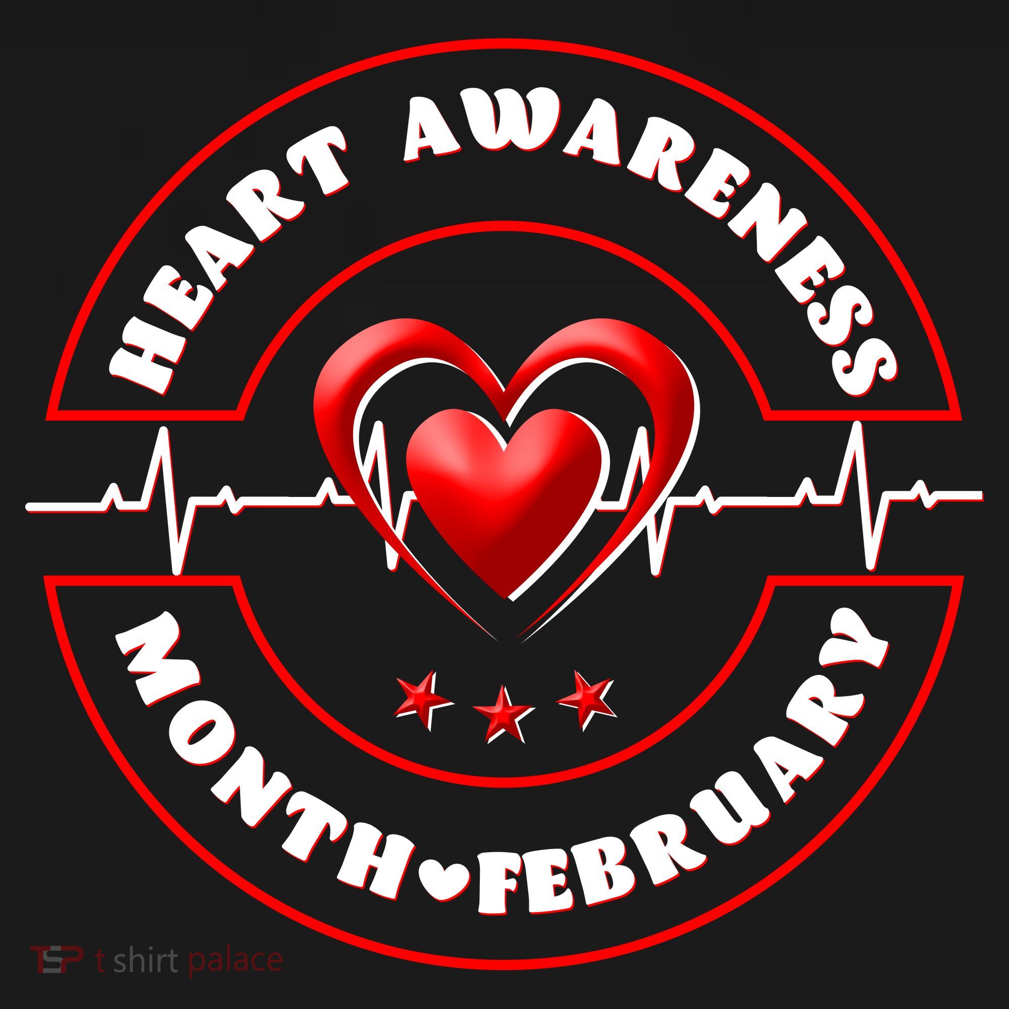 Heart Awareness Month February American Heart Health Emblem Women's Tank Top