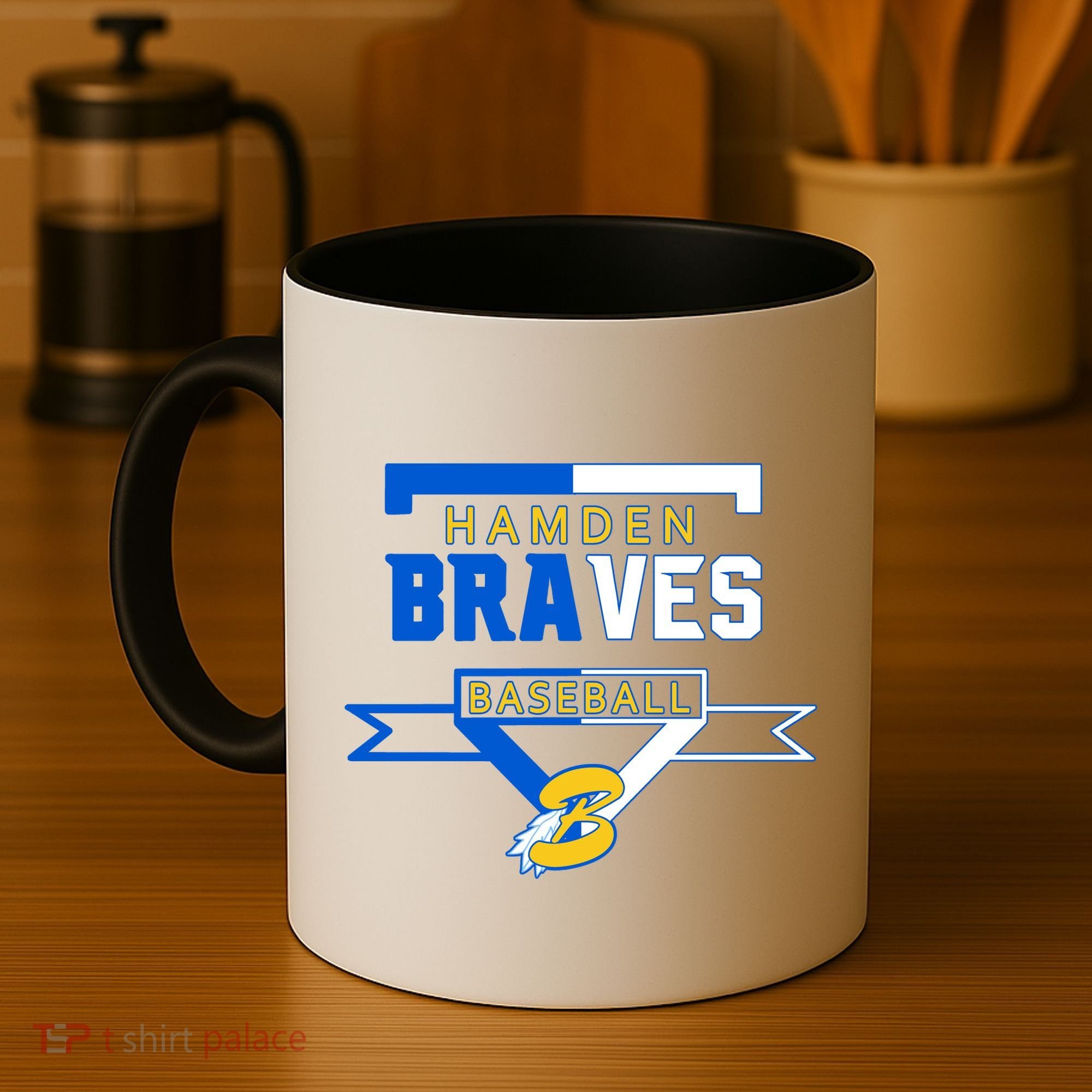 Hamden Braves Home Plate Baseball Fan Coffee Mug