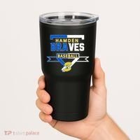 Hamden Braves Home Plate Baseball Fan Tumbler thumb 2