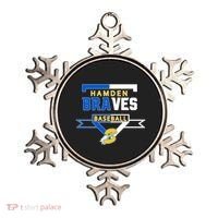 Hamden Braves Home Plate Baseball Fan Ornament thumb 0