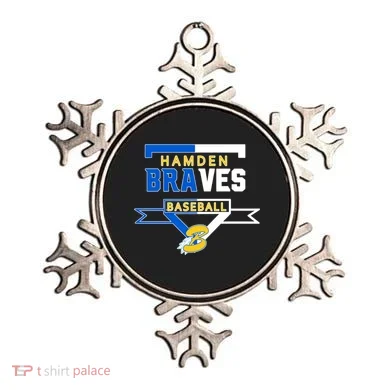 Hamden Braves Home Plate Baseball Fan Ornament