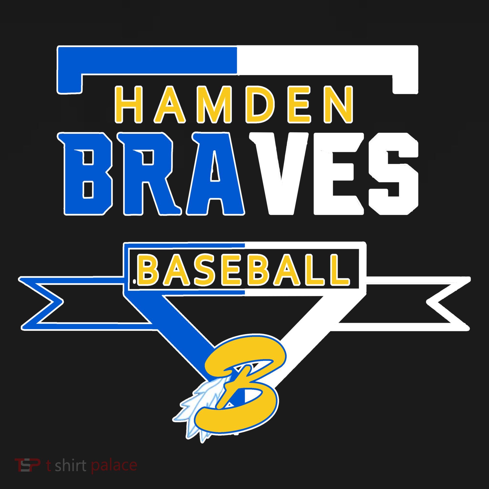 Hamden Braves Home Plate Baseball Fan Ornament