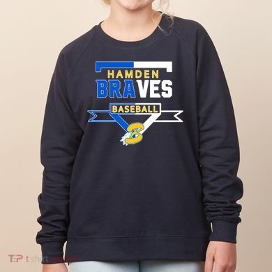 Hamden Braves Home Plate Baseball Fan Women's Sweatshirt