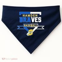 Hamden Braves Home Plate Baseball Fan USA-Made Doggie Bandana thumb 0