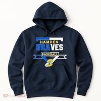 Hamden Braves Home Plate Baseball Fan Hoodie thumb 0