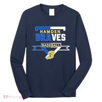 Hamden Braves Home Plate Baseball Fan Long Sleeve Shirt thumb 0