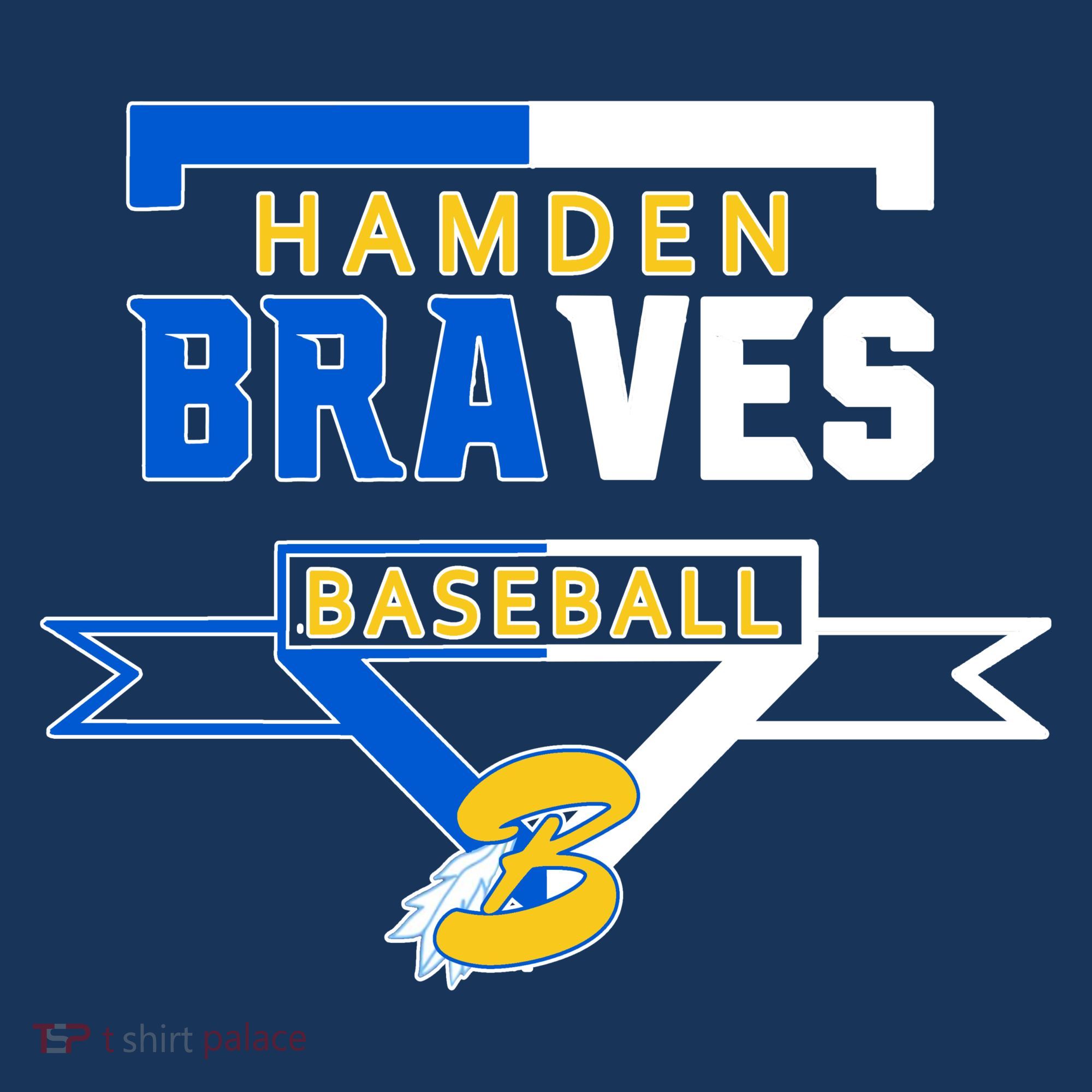 Hamden Braves Home Plate Baseball Fan Sweatshirt