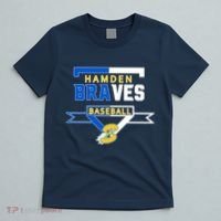 Hamden Braves Home Plate Baseball Fan T-Shirt thumb 5