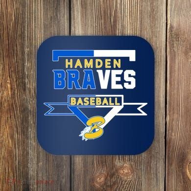 Hamden Braves Home Plate Baseball Fan Coaster