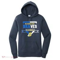 Hamden Braves Home Plate Baseball Fan Women's Hoodie thumb 0