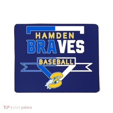 Hamden Braves Home Plate Baseball Fan Mousepad
