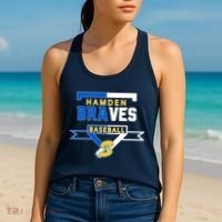 Hamden Braves Home Plate Baseball Fan Women's Tank Top thumb 2
