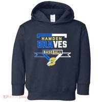 Hamden Braves Home Plate Baseball Fan Toddler Hoodie thumb 0