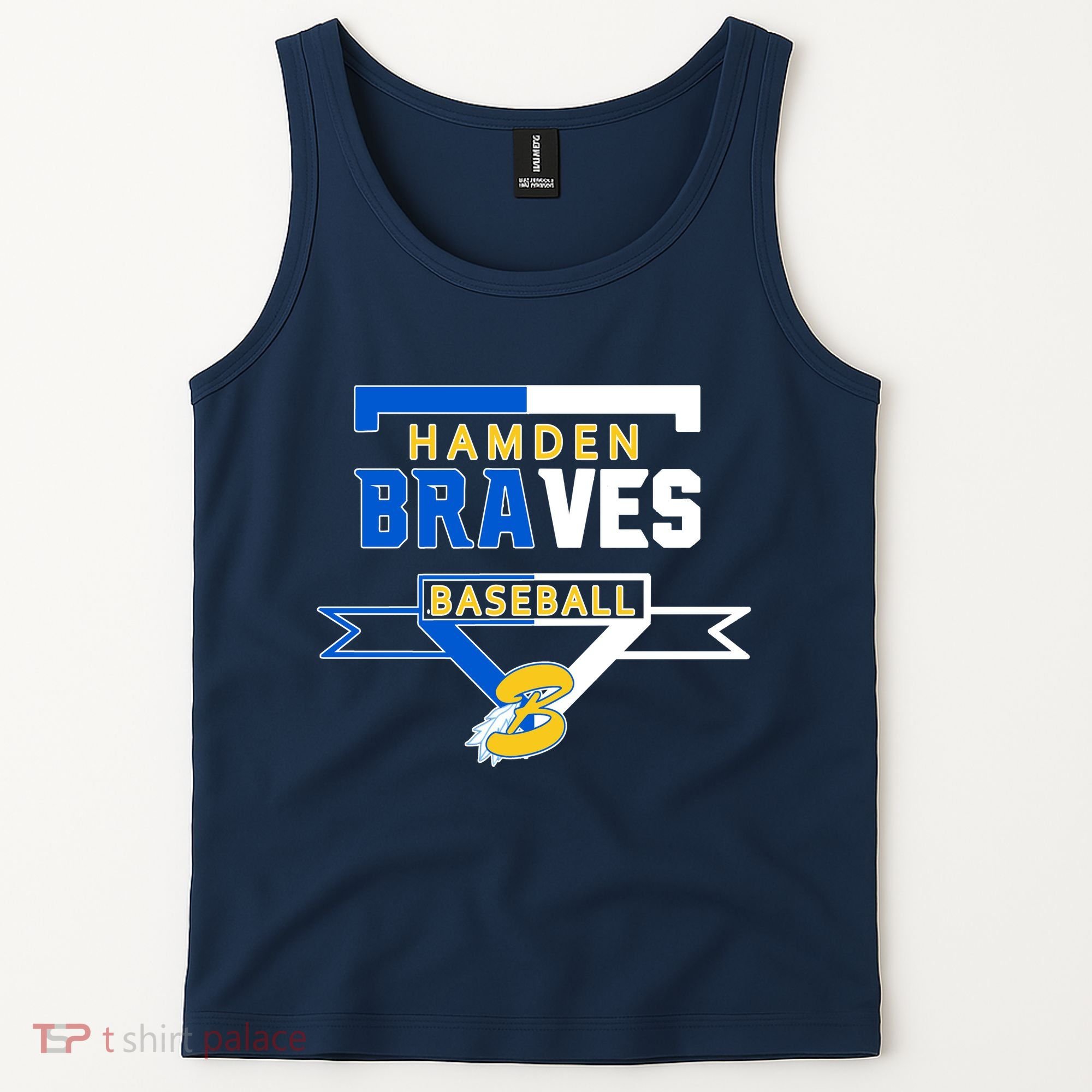 Hamden Braves Home Plate Baseball Fan Tank Top