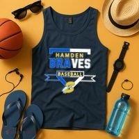 Hamden Braves Home Plate Baseball Fan Tank Top thumb 4