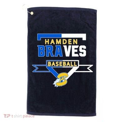 Hamden Braves Home Plate Baseball Fan Golf Towel