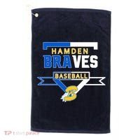 Hamden Braves Home Plate Baseball Fan Golf Towel thumb 0
