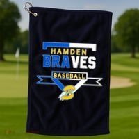Hamden Braves Home Plate Baseball Fan Golf Towel thumb 1