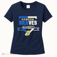 Hamden Braves Home Plate Baseball Fan Women's T-Shirt thumb 0