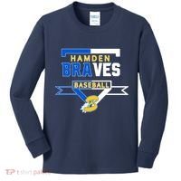 Hamden Braves Home Plate Baseball Fan Kids Long Sleeve Shirt thumb 0